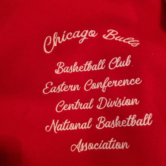 Chicago Bulls Red and White Varsity Jacket - Picture 8 of 11